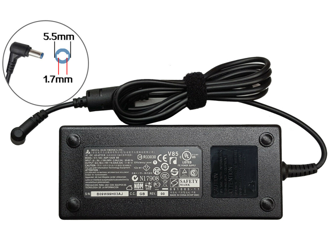 Acer 19V 6.32A 120W Connector 5.5mm x 1.7mm Power Supply AC Adapter Charger