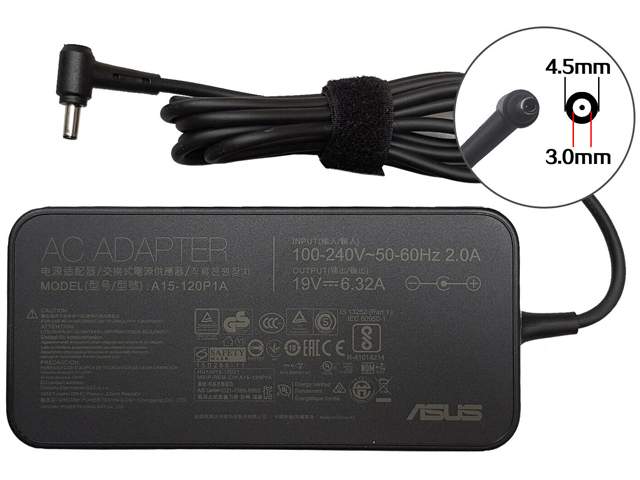 ASUS 19V 6.32A 120W Connector 4.5mm x 3.0mm Power Supply AC Adapter Charger